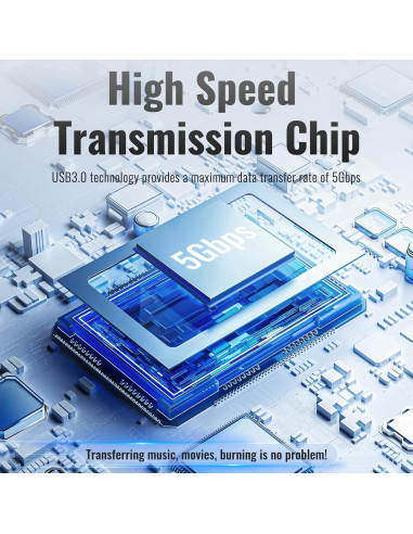 Unidad Externa de CD/DVD MAYAHXE USB 3.0 Tipo C Portátil