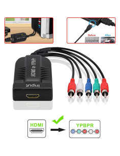 Convertidor HDMI a YPbPr 1080p TECKEEN para TV Box y DVD 2