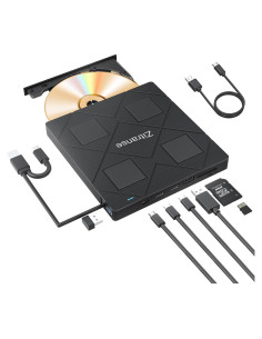 Unidad Externa de CD/DVD Zitranse 8 en 1 USB 3.0 Tipo C