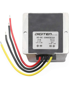 Convertidor Regulador DC 6-11V a 12V 10A DIGITEN Impermeable 2