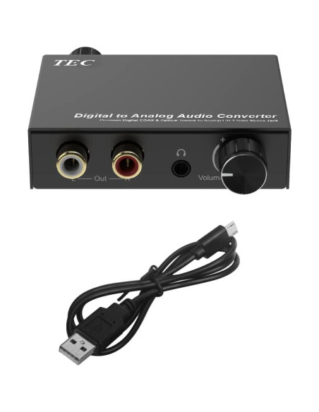 Convertidor Digital a Analógico TEC TDACVT-01 con Control de Volumen