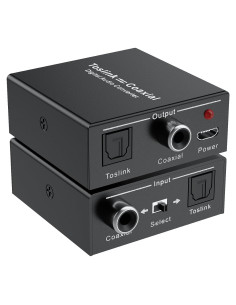 Convertidor de Audio Digital Bidireccional LUKFOCAB Coaxial a Óptico