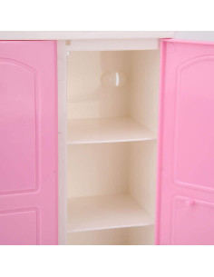 Armario de Muñecas Barbie 3 Puertas Ecológico 26x20x7cm 2