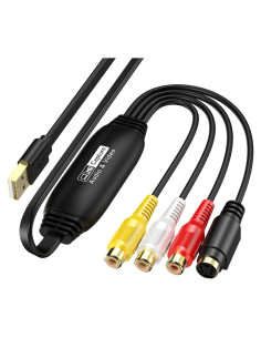 Convertidor AV a USB Kizbok para VHS y DVD a digital 1080P