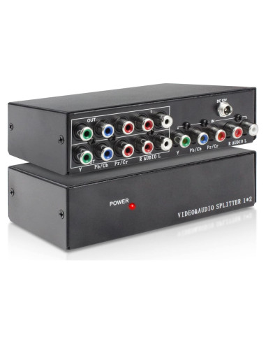 Divisor AV Componente 1x2 BolAAzuL 1080p RCA Plug & Play