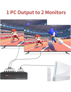 Divisor AV Componente 1x2 BolAAzuL 1080p RCA Plug & Play 2