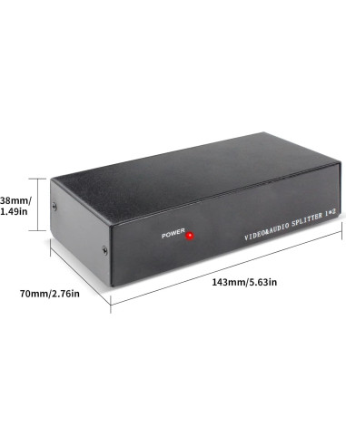 Divisor AV Componente 1x2 BolAAzuL 1080p RCA Plug & Play