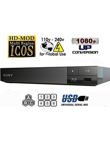 Reproductor Blu Ray Sony S1500RF Libre de Región PAL/NTSC