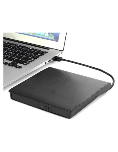 Unidad Externa de CD/DVD Intendvision USB 3.0 Negra 320g