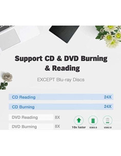 Unidad de CD/DVD externa Antika ECD818-SU3 USB 3.0 portátil 2