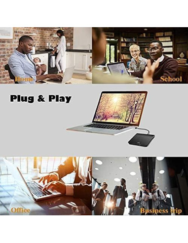 Unidad de CD/DVD externa Antika ECD818-SU3 USB 3.0 portátil