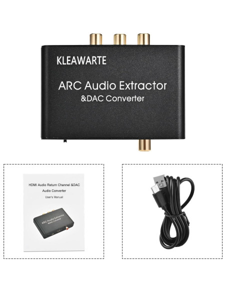 Extractor de Audio HDMI ARC KLEAWARTE a SPDIF Coaxial 192KHz
