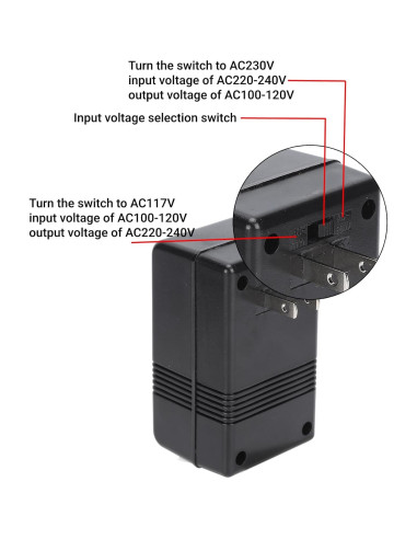Convertidor de Voltaje AC 100-240V 100W LiebeWH Adaptador de Viaje