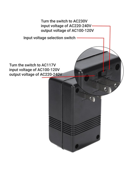 Convertidor de Voltaje AC 100-240V 100W LiebeWH Adaptador de Viaje