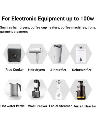 Convertidor de Voltaje AC 100-240V 100W LiebeWH Adaptador de Viaje