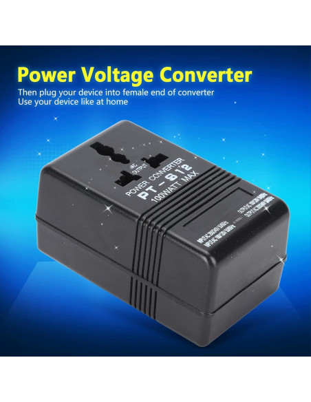 Convertidor de Voltaje AC 100-240V 100W LiebeWH Adaptador de Viaje