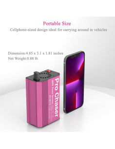 Inversor de Potencia Pro Chaser 400W DC 12V a AC 220V 2