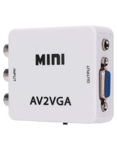 Convertidor de Video AV a VGA Watris Veiyi 480P - Adaptador Compacto