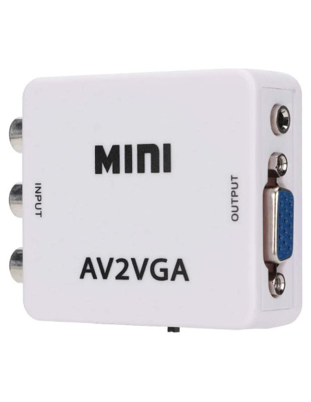 Convertidor de Video AV a VGA Watris Veiyi 480P - Adaptador Compacto