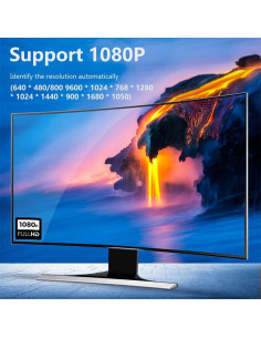 Convertidor de Video AV a VGA Watris Veiyi 480P - Adaptador Compacto 2