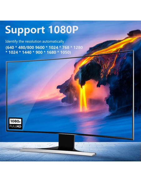 Convertidor de Video AV a VGA Watris Veiyi 480P - Adaptador Compacto