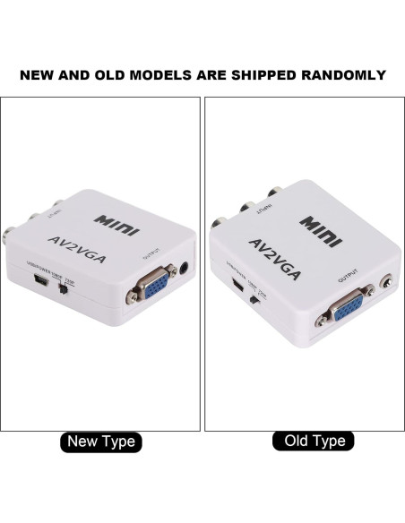 Convertidor de Video AV a VGA Watris Veiyi 480P - Adaptador Compacto