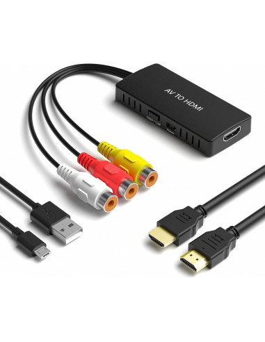 Adaptador Convertidor RCA a HDMI 1080p Aweskmod