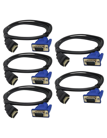 Cable HDMI a VGA Gxcdizx 1.8m 1080P Pack de 5 Unidades