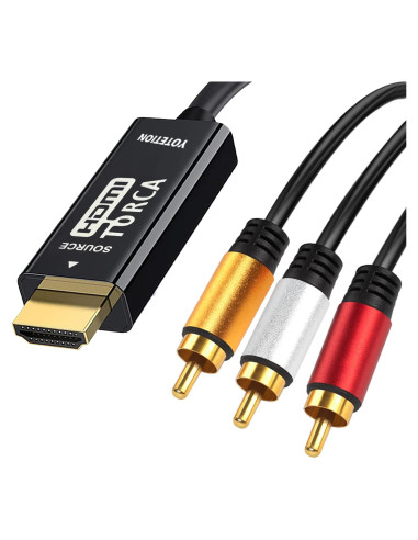 Cable HDMI a RCA 3.05m Lianjie Adaptador 1080P HD Audio Video