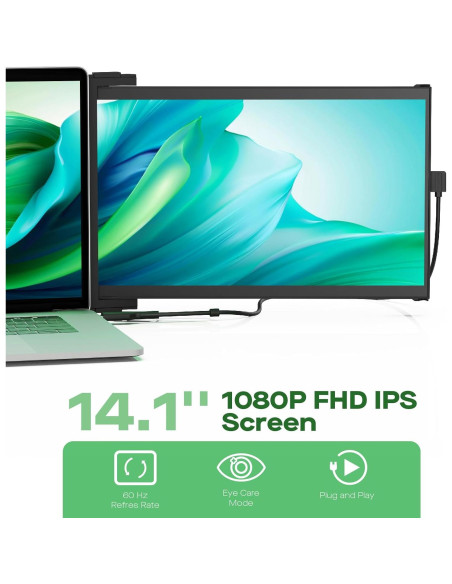 Monitor Portátil Nexus 14.1" HD IPS 1080P USB-C HDMI