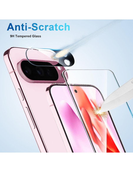 Protector de Pantalla y Lente para Google Pixel 9 Pro 5G - 8 Piezas