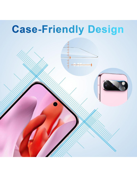 Protector de Pantalla y Lente para Google Pixel 9 Pro 5G - 8 Piezas