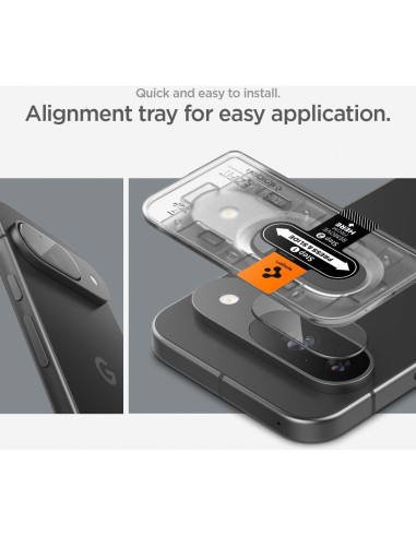 Protector de Pantalla Lente Cámara Spigen GlasTR EZ Fit Pixel 9