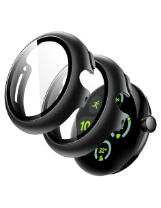 Funda JETech con Protector de Pantalla para Google Pixel Watch 41mm - Paquete de 2