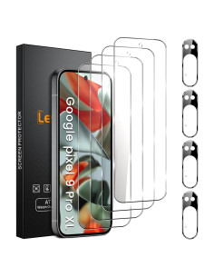 Paquete de 4 protectores de pantalla y lente para Google Pixel 9 Pro XL