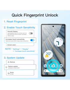 Protector de Pantalla JETech para Google Pixel 7a 6.1" HD 2