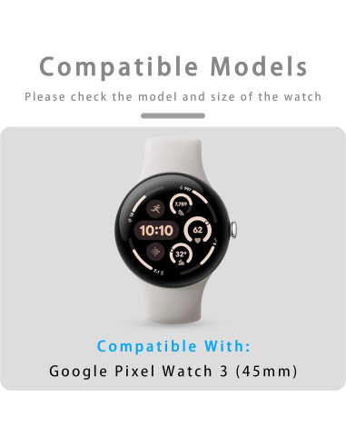 Paquete de 4 fundas para Google Pixel Watch 3 45mm Eiavike