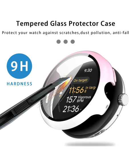 Paquete de 4 fundas para Google Pixel Watch 3 45mm Eiavike