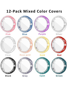 Fundas TPU RICHONE para Google Pixel Watch 41mm 12 Pack 2