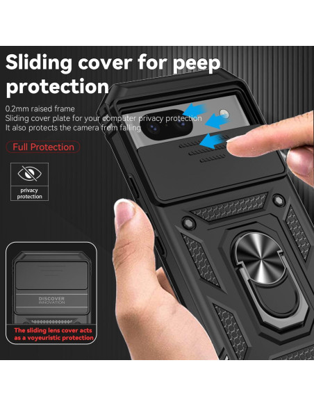 Funda Protectora Google Pixel 8A PUSHIMEI Grado Militar Funda Protectora Google Pixel 8A PUSHIMEI Grado Militar