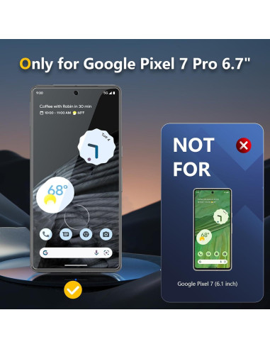 Protector de Pantalla Vidrio Templado JEHOO para Google Pixel 7 Pro