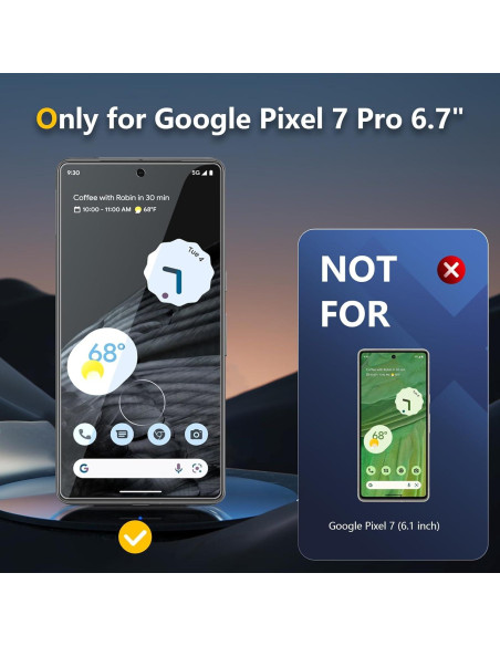 Protector de Pantalla Vidrio Templado JEHOO para Google Pixel 7 Pro
