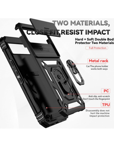 Funda Protectora Google Pixel 8A PUSHIMEI Grado Militar