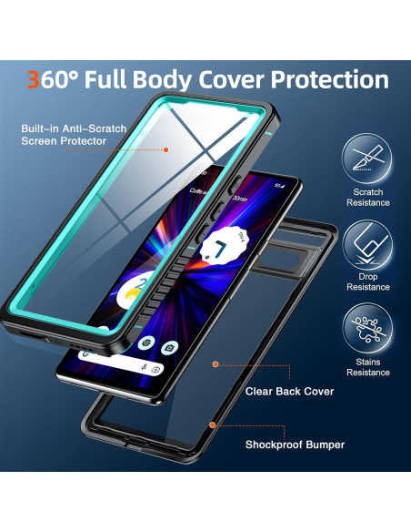 Funda Impermeable ANTSHARE para Google Pixel 7A - Azul