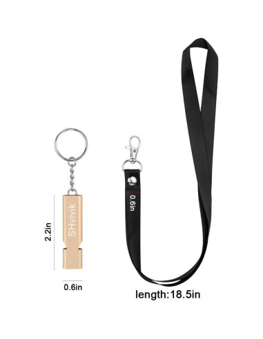 Silbato de Emergencia SHvivik 2PCS Doble Tubo Alta Sonoridad
