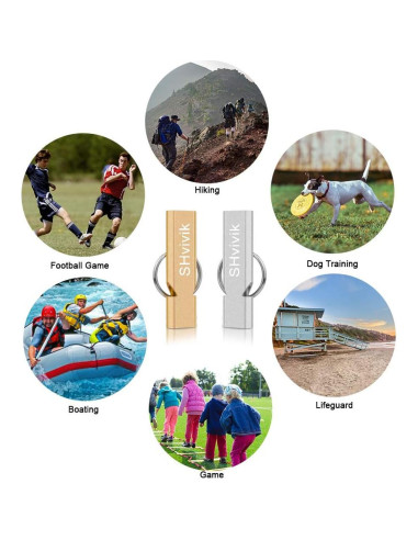 Silbato de Emergencia SHvivik 2PCS Doble Tubo Alta Sonoridad