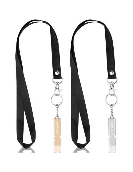 Silbato de Emergencia SHvivik 2PCS Doble Tubo Alta Sonoridad