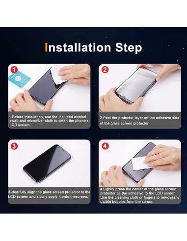 Protector de Pantalla Privado Mikoyi para Google Pixel 9 - 2x Vidrio Templado 9H + 2x Lente