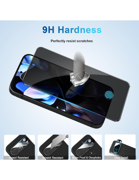 Protector de Pantalla Privado Vidrio Templado Pixel 9 Pro 5G