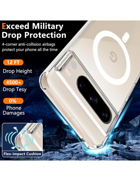 Carcasa Ottplus para Google Pixel 8 Pro con Protector de Pantalla